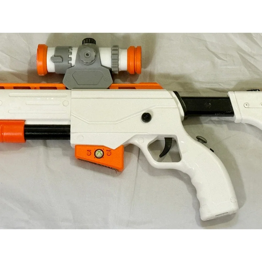 Cabela's Top Shot Elite Wireless Controller Xbox 360 White Orange Rifle‎ Scope